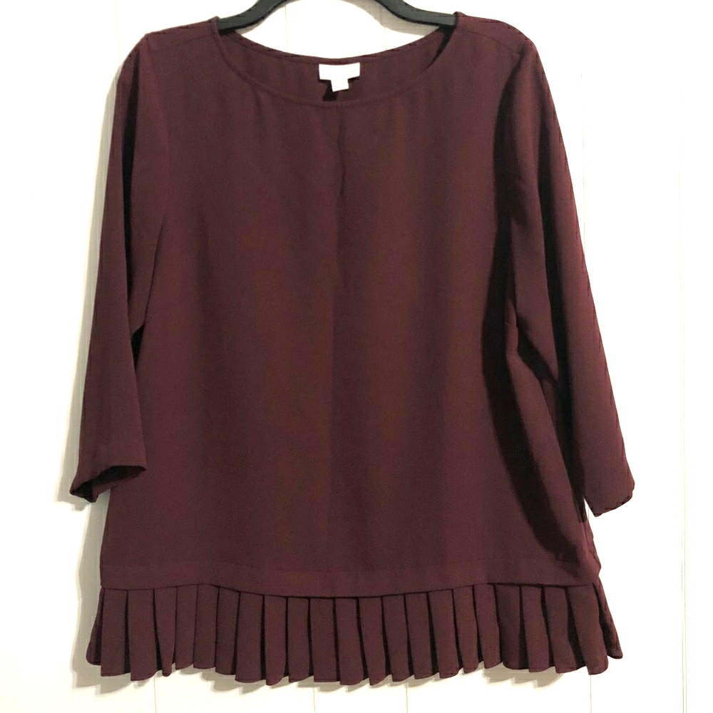 J Jill Maroon Size Medium Blouse